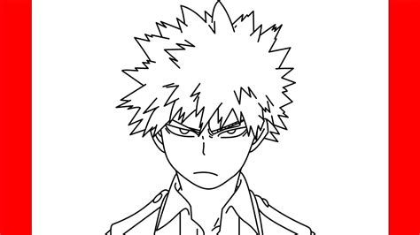 How To Draw Katsuki Bakugo From My Hero Academia Step By Step Drawing ...