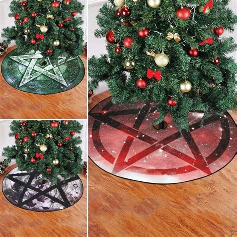 ⭐ Wicca christmas tree skirt ⭐ | Pagan christmas, Pagan yule, Black christmas trees