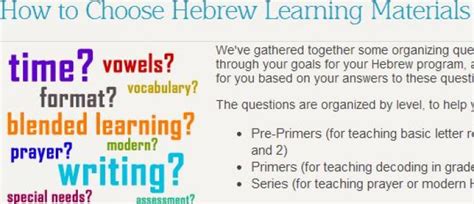 Resources to Help Plan Your Curriculum | Behrman House Publishing