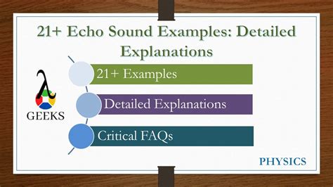 21+ Echo Sound Examples: Detailed Explanations - YouTube