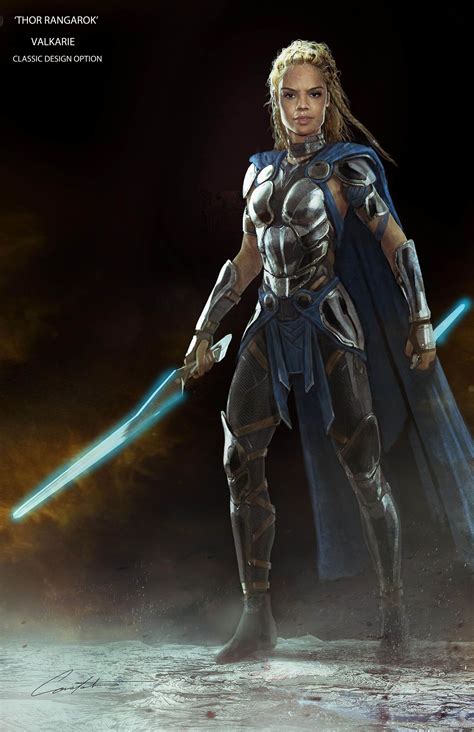 THOR RAGNAROK VALKERIE CLASSIC COSTUME CONCEPT DESIGN, Constantine Sekeris | Marvel concept art ...