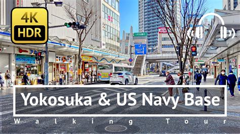 [4K/HDR/Binaural] Yokosuka & US Navy Base Walking Tour - Kanagawa Japan ...