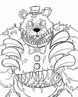 Nightmare Fred Bear Coloring Pages sketch template