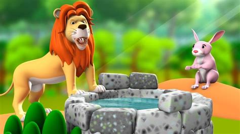 Rabbit and the Lion 3D English Animated Stories - English Moral Bedtime ... | Rhymes for kids ...