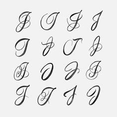 Calligraphy Alphabet Fancy Cursive J Capital - pic-flab