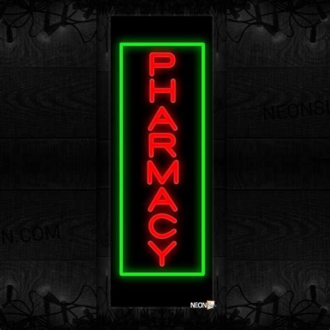 Pharmacy With Border Neon Sign - NeonSign.com