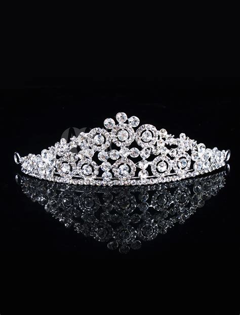 Amazing Silver Metal Rhinestone Wedding Tiara - Milanoo.com