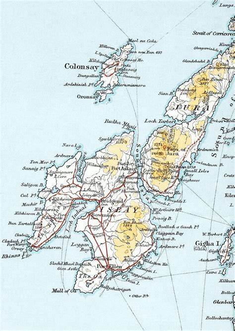 Islay, Jura, Colonsay, Scotland Map Greetings Card By A Northern Life | notonthehighstreet.com