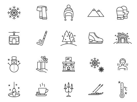 20 Winter Vector Icons