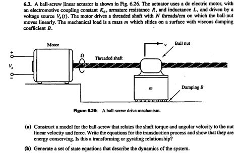 6.3. A ball-screw linear actuator is shown in Fig. | Chegg.com