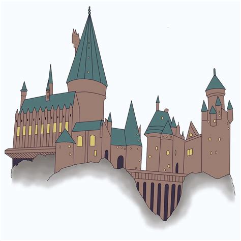 Hogwarts Castle Drawing