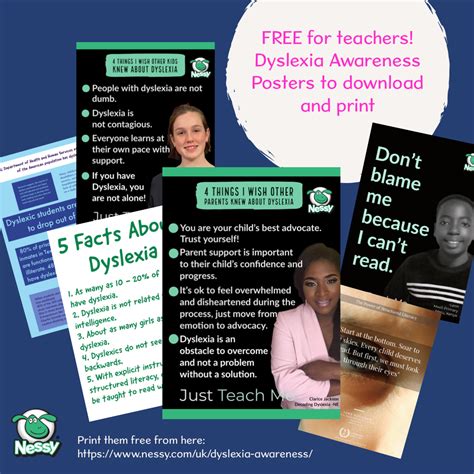 Nessy’s FREE dyslexia awareness poster pack contains helpful resources, information, and posters ...