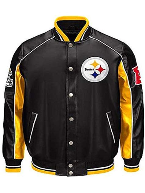 Pittsburgh NFL Steelers Leather Jacket – Bay Perfect