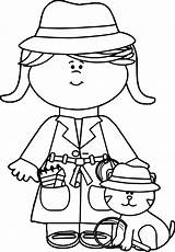 Detective Coloring Pages At GetDrawings  Free Download sketch template