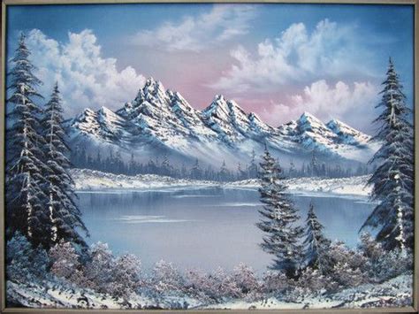 Steve Ross Original Painting | Bob ross paintings, Bob ross art, Winter ...