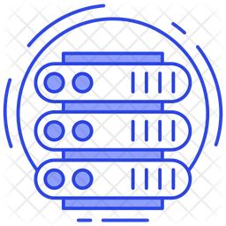 Data Server Icon - Download in Colored Outline Style