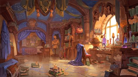 ArtStation - Magic academy student's room