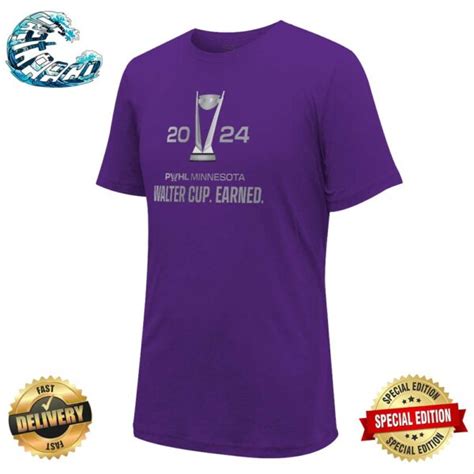 Official Minnesota PWHL Champions 2024 Walter Cup Earned Classic T-Shirt - Seateeco