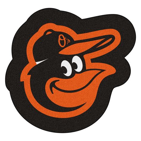 Baltimore Orioles Black Mascot Mat - Floor Rug - Area Rug - MLB