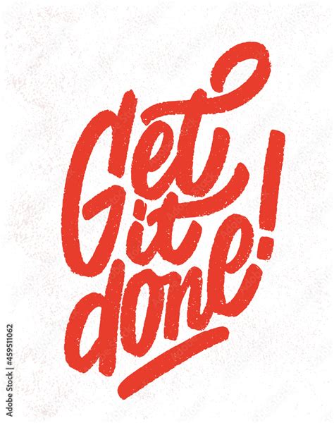 Get it done. Vector handwritten lettering. Motivational poster. Stock Vector | Adobe Stock