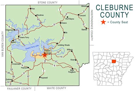 zz Cleburne County Map - Encyclopedia of Arkansas