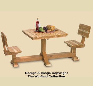 Picnic Table Wood Plans - 2 Person Picnic Table Woodworking Pattern | Picnic table woodworking ...