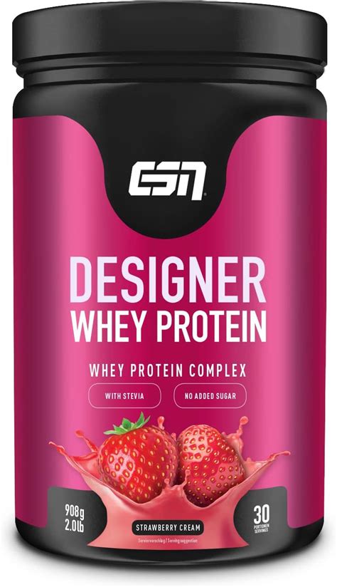 ESN Designer Whey Protein, Strawberry Cream, 908g, Whey Protein Powder – BigaMart