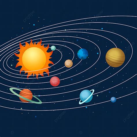 Solar System Planets PNG Image, Solar System Planets Cartoon Yellow ...