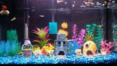 Our very own Bikini Bottom fish tank! My son is a huge fan of Spongebob Squarepants so I thought ...