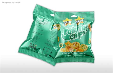 Premium PSD | Snack packet mockup