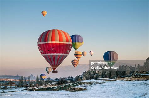 Hot Air Ballooning In Cappadocia Nevsehir Turkey High-Res Stock Photo - Getty Images