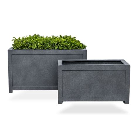 Oxford Rectangular Trough Planter - Fiberglass LITE