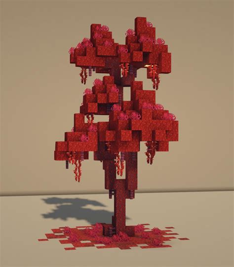 Upgraded the Crimson tree : r/Minecraftbuilds