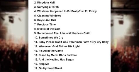 Van Morrison Tour 2025 Setlist - Dorene Bobbette