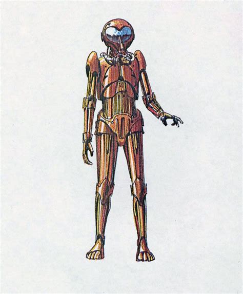 Concept art by Ralph McQuarrie for the Cylons, for the 1970s BATTLESTAR GALACTICA series. Star ...