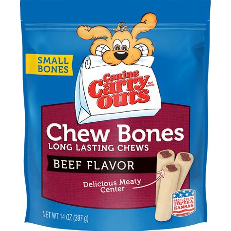 Canine Carry Outs Small Chew Bones Beef Flavor Dog Snacks, 14-Ounce - Walmart.com - Walmart.com