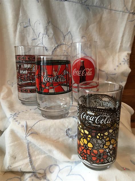 Coca Cola glass set of four | Etsy