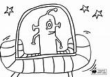 Alien In Spaceship Coloring Page  Crafts With Lisa sketch template