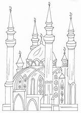 Mosque To Color sketch template