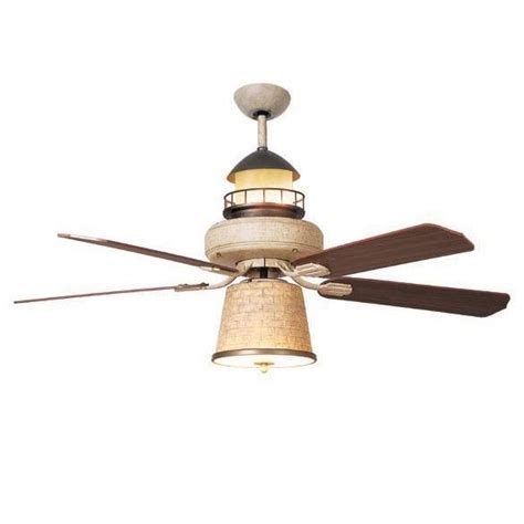 NEW 52 in. Nautical Ceiling Fan with Light Kit White | Ceiling fan with light, Nautical ceiling ...