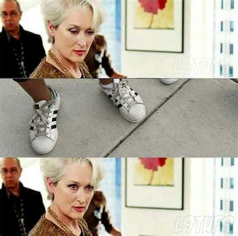 adidas | Miranda Priestly Looking At Your Shoes | Know Your Meme