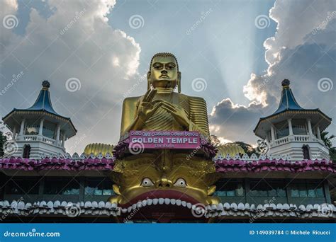 Golden Temple of Dambulla editorial stock image. Image of landmark ...