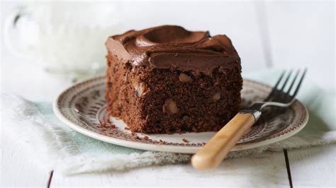 Brownie Nut Cake with Chocolate Cream Cheese Frosting Recipe - Tablespoon.com