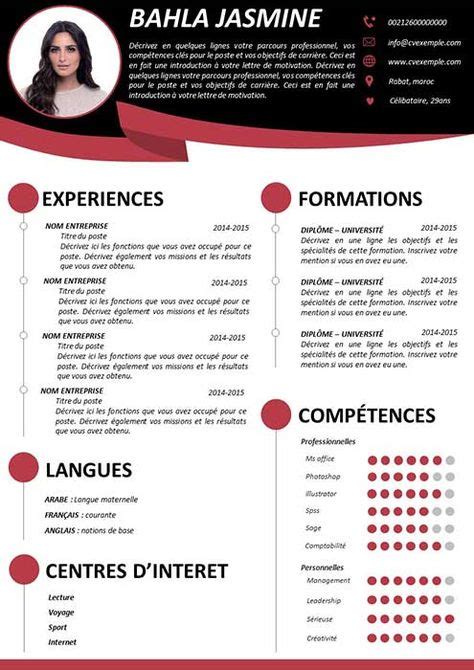 Les 11 meilleures images de Exemples de CV en Francais en 2020 ...