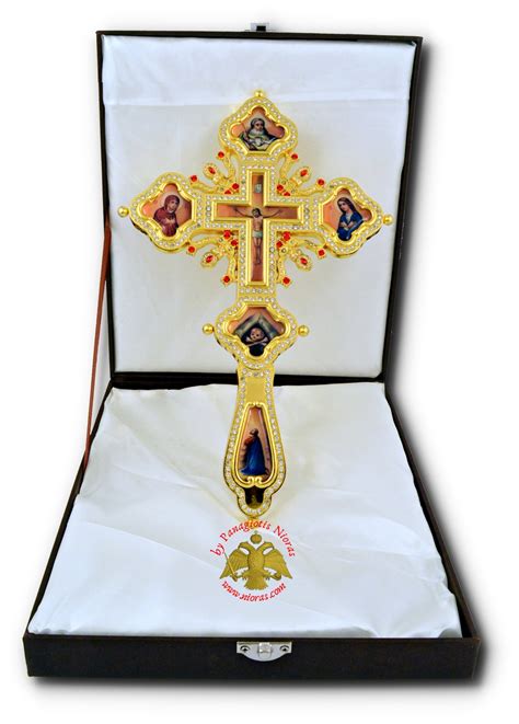 Blessing Orthodox Cross with Crucifixion Soft Enamel Details 28x17cm, Blessing Crosses, Orthodox ...