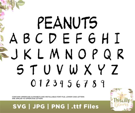 Peanuts Font Peanuts Font SVG Peanuts Alphabet Font Peanuts - Etsy Canada