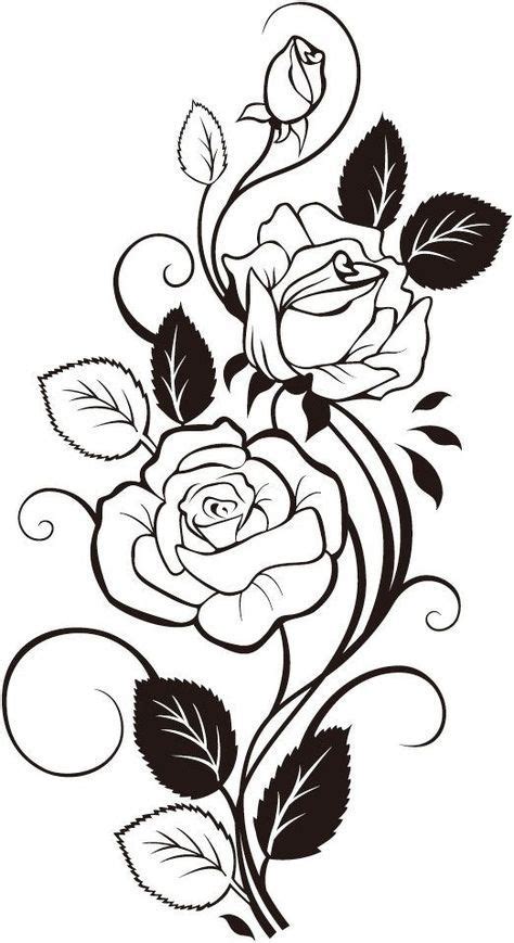 Flower drawing, Roses drawing, Coloring pages