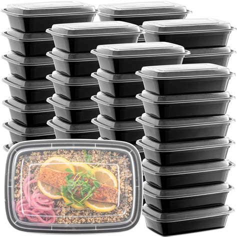 Buy 50-Pack Reusable Meal Prep Containers Microwave Safe Food Storage Containers with Lids, 28 ...