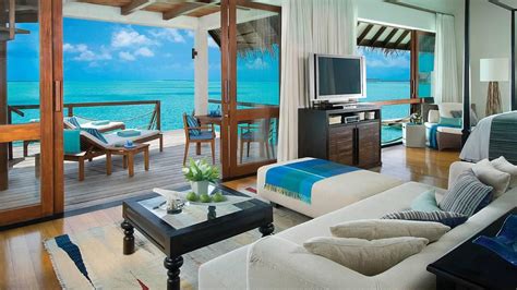 inside_of_water_bungalow_four_seasons_maldives | Water bungalow, Beach house style, Indian shores