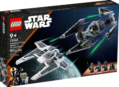 LEGO Star Wars Mandalorian Fang Fighter vs. TIE Interceptor 75348 ...